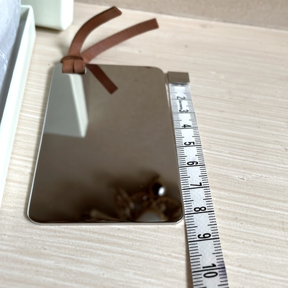 ROLEX polished Stainless Steel pocket wallet MIRROR brown leather case HTF RARE - Picture 6 of 7